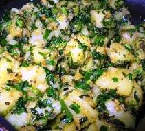 Methi Aloo (fenugreek  leaves & potato vegetable)