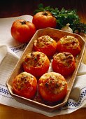 Tomatoes Stuffed With Herbed Fish Stuffing, (Macchi-Tamatar)