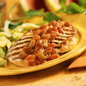 Pork Chops With Pineapple & Mushrooms