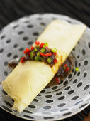 Veg-Paneer Dosa (Dosas with a veggie & cottage cheese twist)