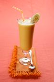 Banana papaya refreshing smoothie